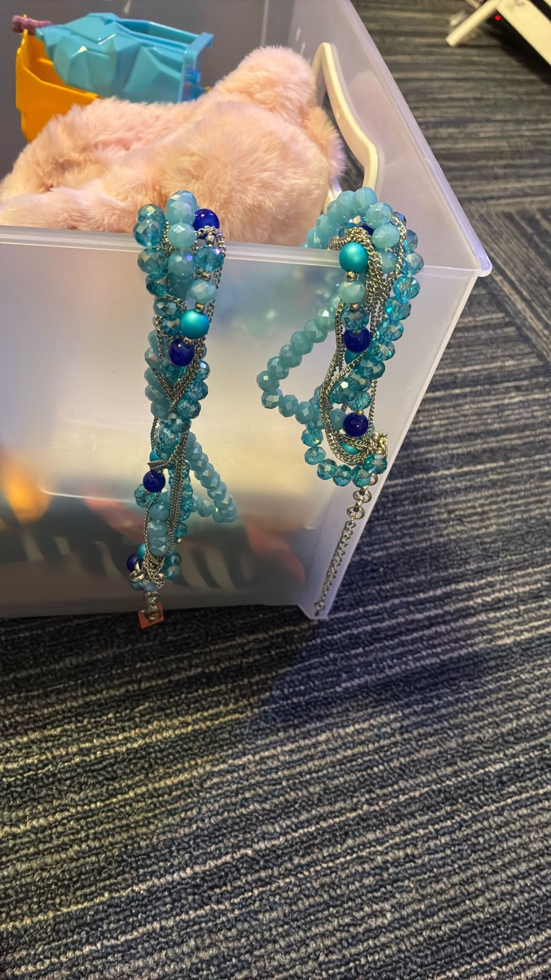 Pretty blue charm necklace