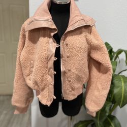 Pink Forever 21 fluff jacket