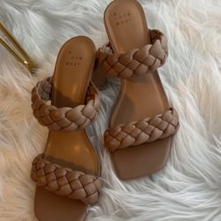 A New Day Brown Heeled Sandals