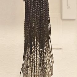 Black And Grey Braid Wig