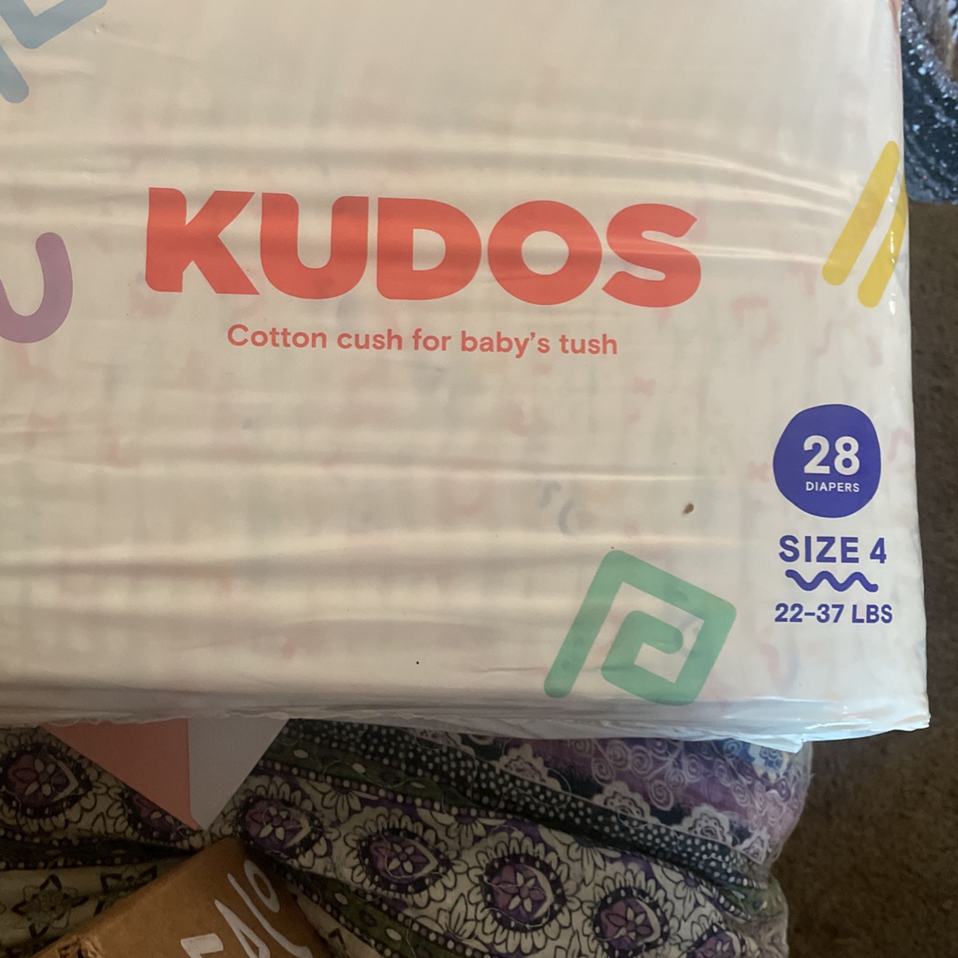 6 Packs Of Kudos Diapers Size 4 