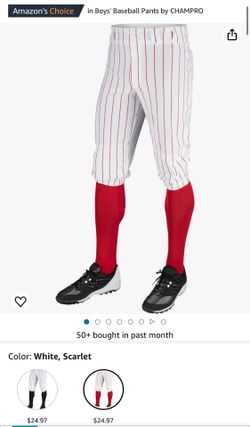 CHAMPRO Boys' Youth Triple Crown Classic Pinstripe Baseball Knickers