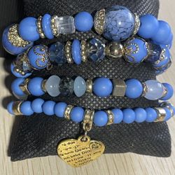 Blue Bead Bracelet 