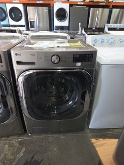LG Front Load Washer 5.2 Cu Ft Stainless Steel New