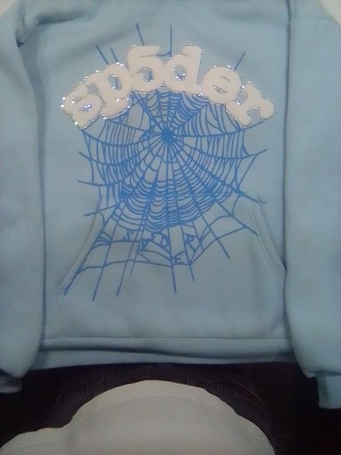 Light Blue Sp5der Hoodie