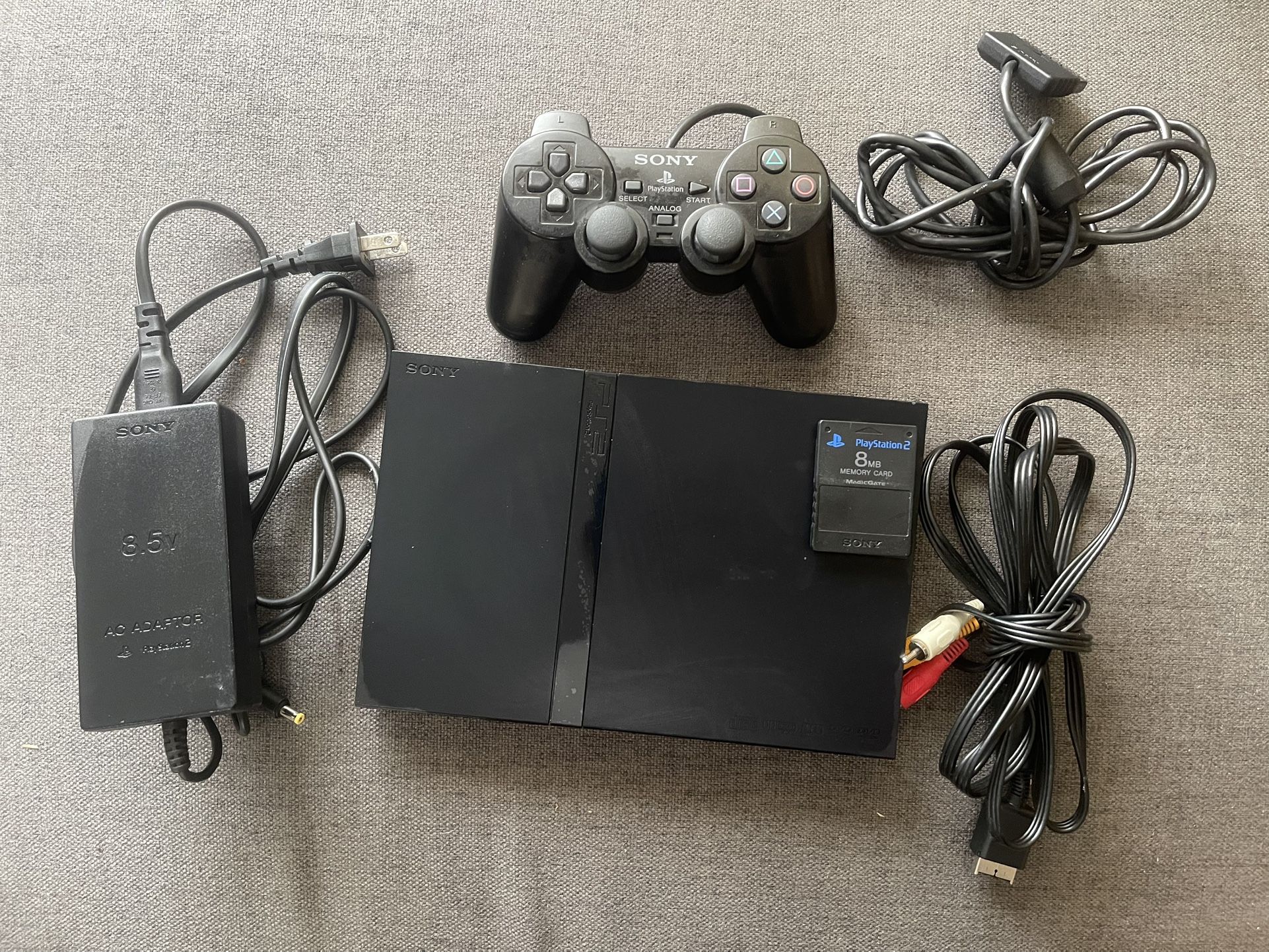 Sony PlayStation 2 PS2 Slim With Controller And Memory Cord