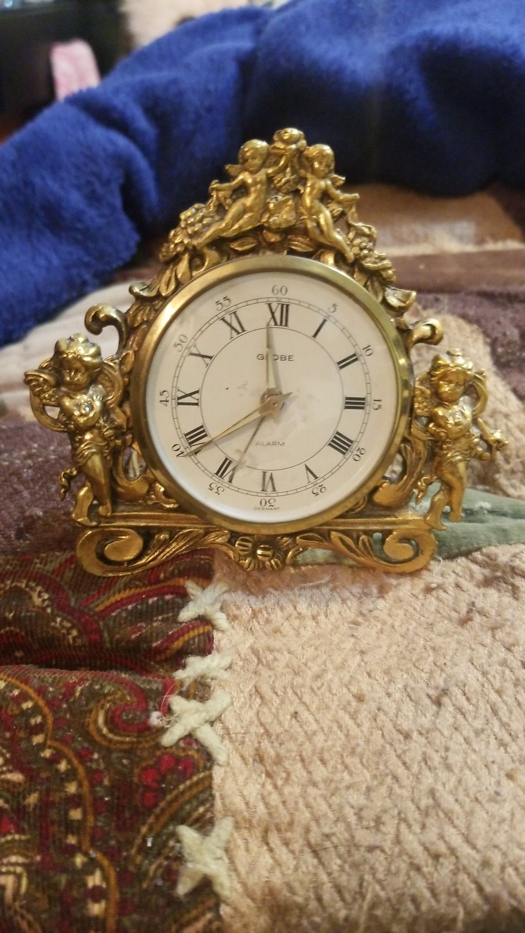 Antique Brass Alarm Clock