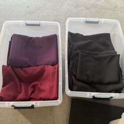 Fabric In Black Maroon And Purple 