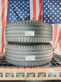 ✅ 2 Used Tires 255/40ZR21 PIRELLI PZERO PZ4 255/40R21 ALL SEASON TIRES 255 40 21