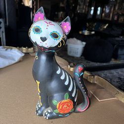Dia De Los Muertos Cat Figurine