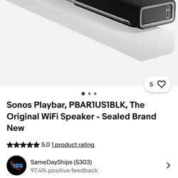 Sonos sound bar