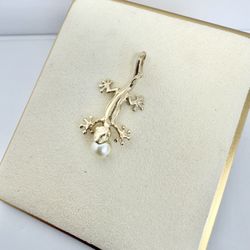 14k Lizard Pearl Pendant 
