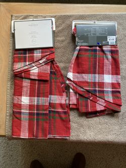 Red Plaid Tablecloths -  NEW -  3  Sizes