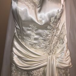 Champagne Wedding Dress Sz 8