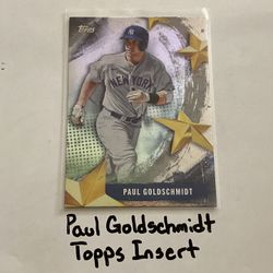 Paul Goldschmidt New York Yankees All-Star 1st Baseman Topps Short Print Insert Card. 