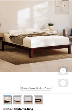 Brand new Nectar Cal king bamboo platform bed frame / bed base in walnut finish. Retail $479+tax