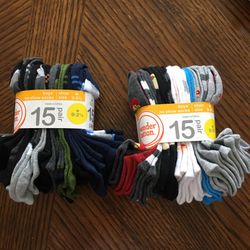 NWT Boys No Show Socks 30 Pairs Bundle Size M