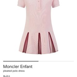 Moncler Enfant Pleated Polo Dress