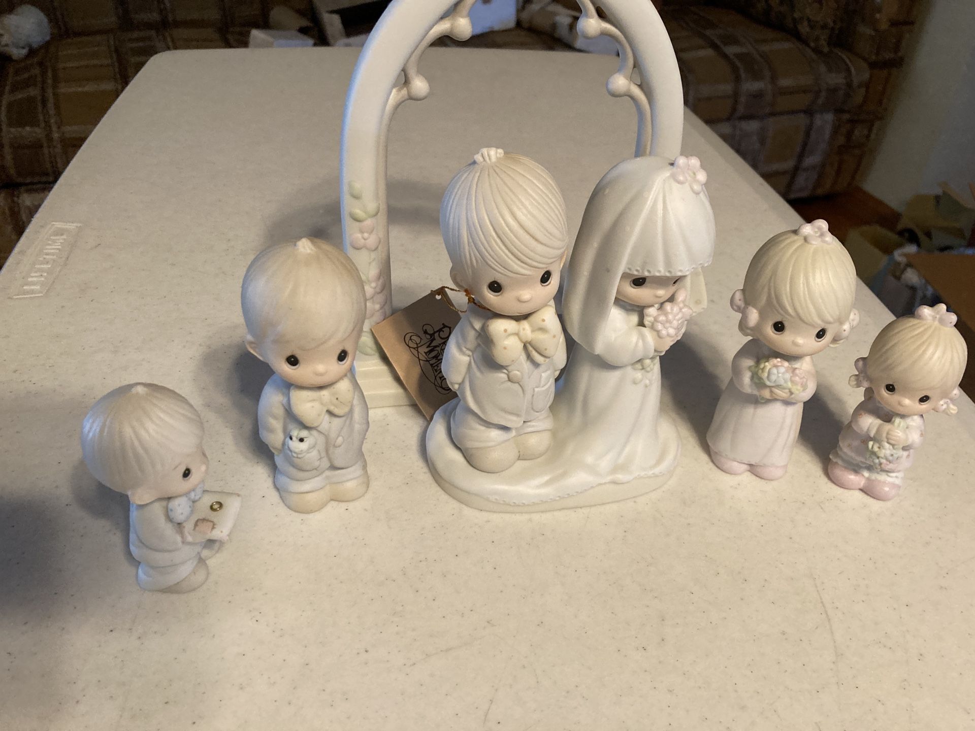 Precious moments wedding party figurines