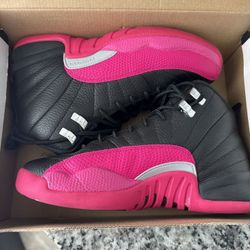 Retro Jordan 12s Deadly pink and black 