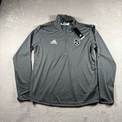 Adidas Los Angeles Kings NHL Men’s M Gray Quarter Zip Sweatshirt Top NWT #1322