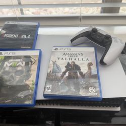 Ps5 disc edition with 3 games liek new