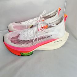Nike Air Zoom Alphafly Next% White Pink Black Rawdacious Womens 9.5 DJ5456-100