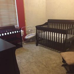Baby Crib And Changing Table