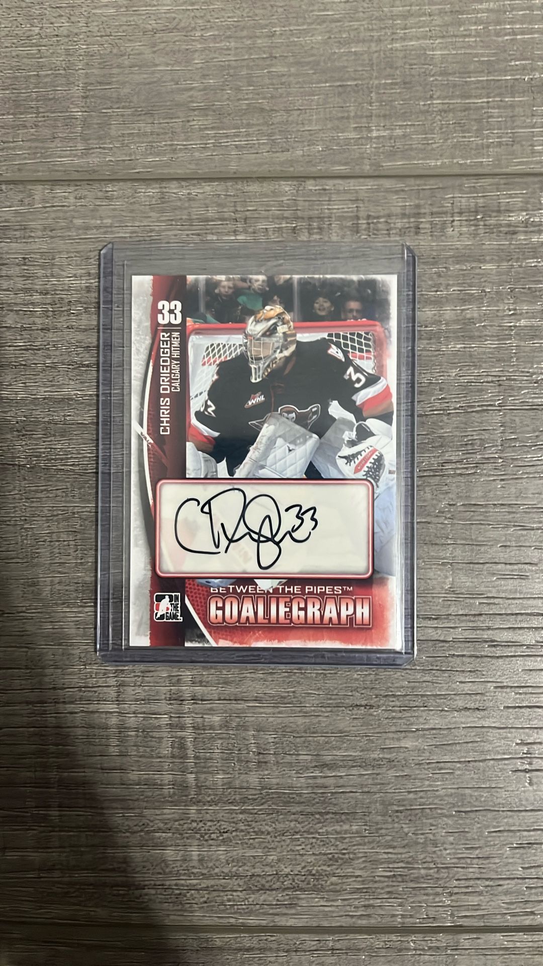 Chris Driedger Between The Pipes Authentic Autograph