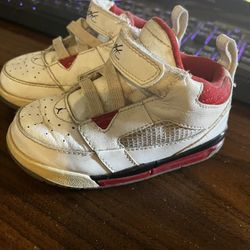 Jordan Flight 9 (TD) Size Us 8c, Red, White And Black Sneaker