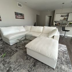New 5pc White Cloud Sectional Couch