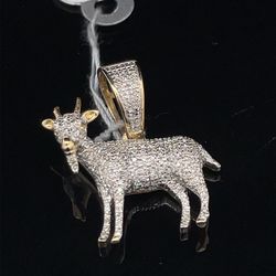 10KT Yellow Gold Diamond Goat Pendant 3.00g .38CTW 182240/2
