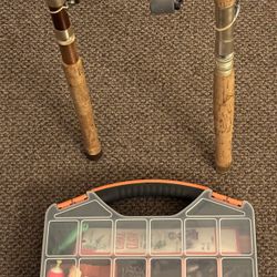 Two Rods With Reels & Tackle Box (Code: Yellow)