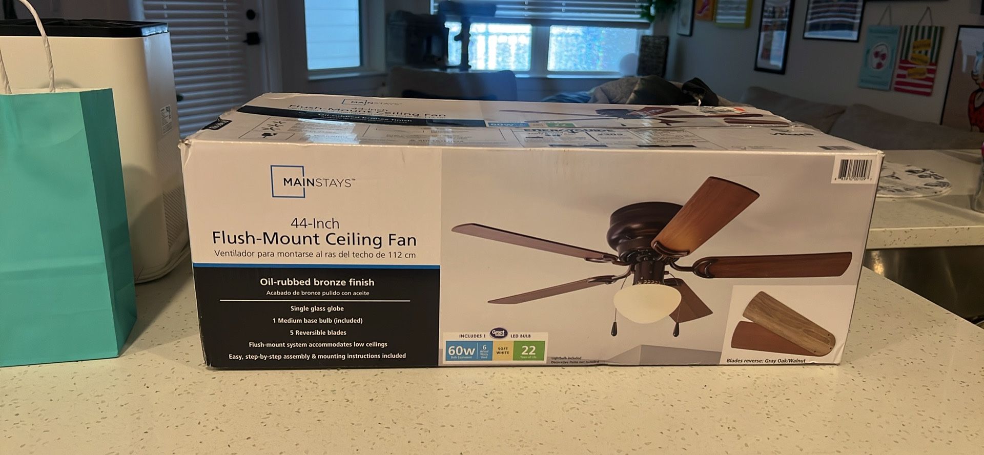 44-Inch Flush Mount Ceiling Fan Needs to go!!