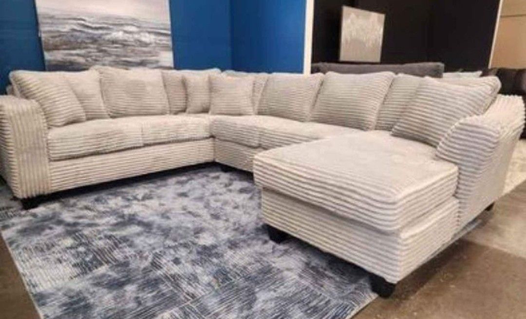 Brand New Artisan Ghost Grey 3pc Mink Sectionals