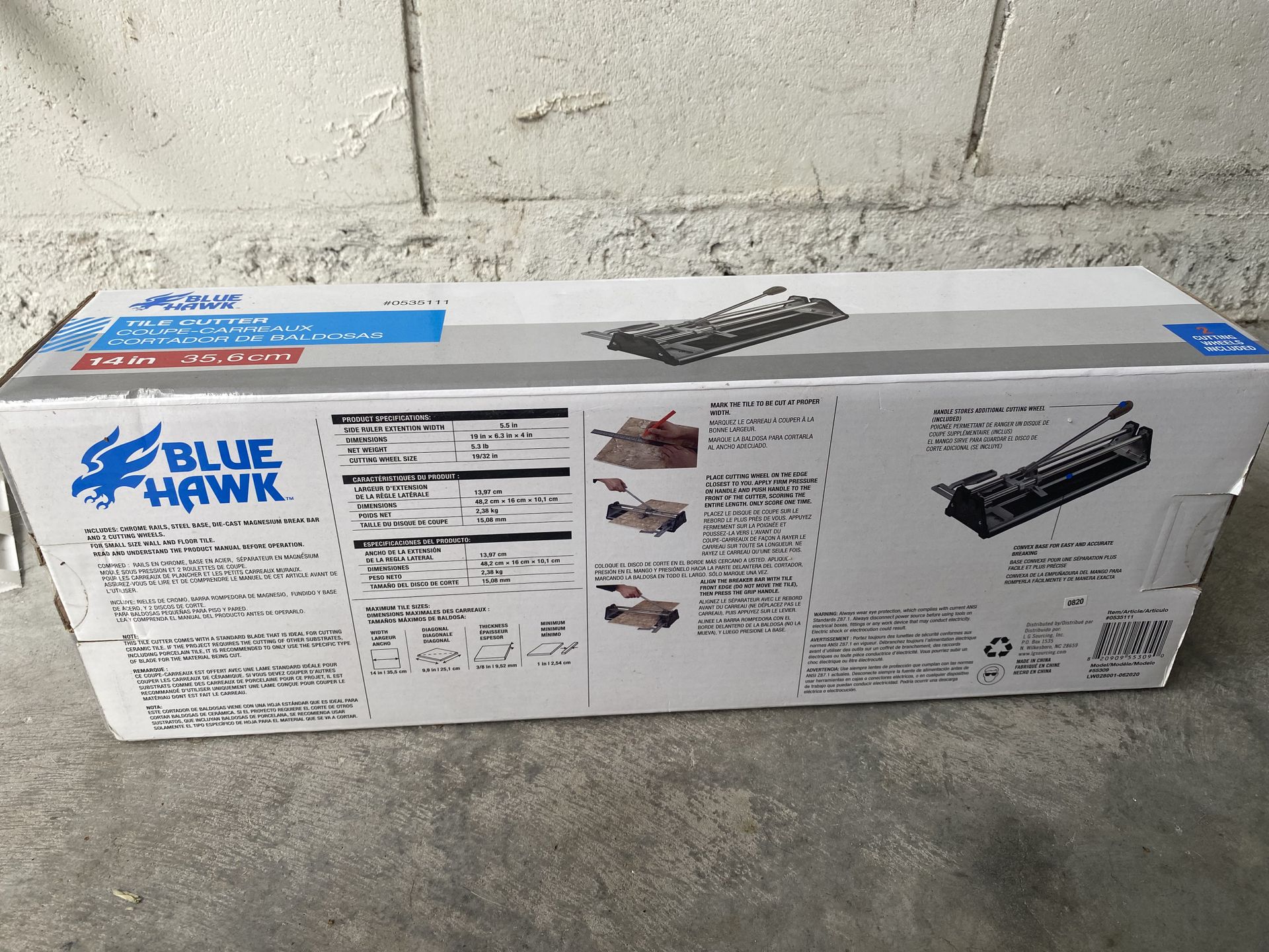 Used Blue Hawk Tile Cuter