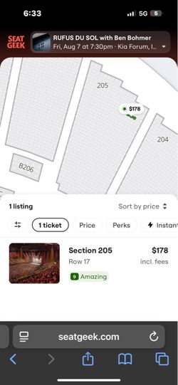 Two Rufus del sol tickets tonight