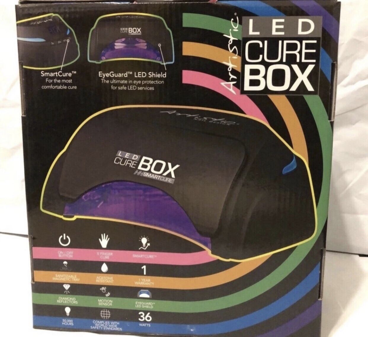 ARTISTIC LED Cure Box Nail Design 36 watt LED Lamp with smartcure