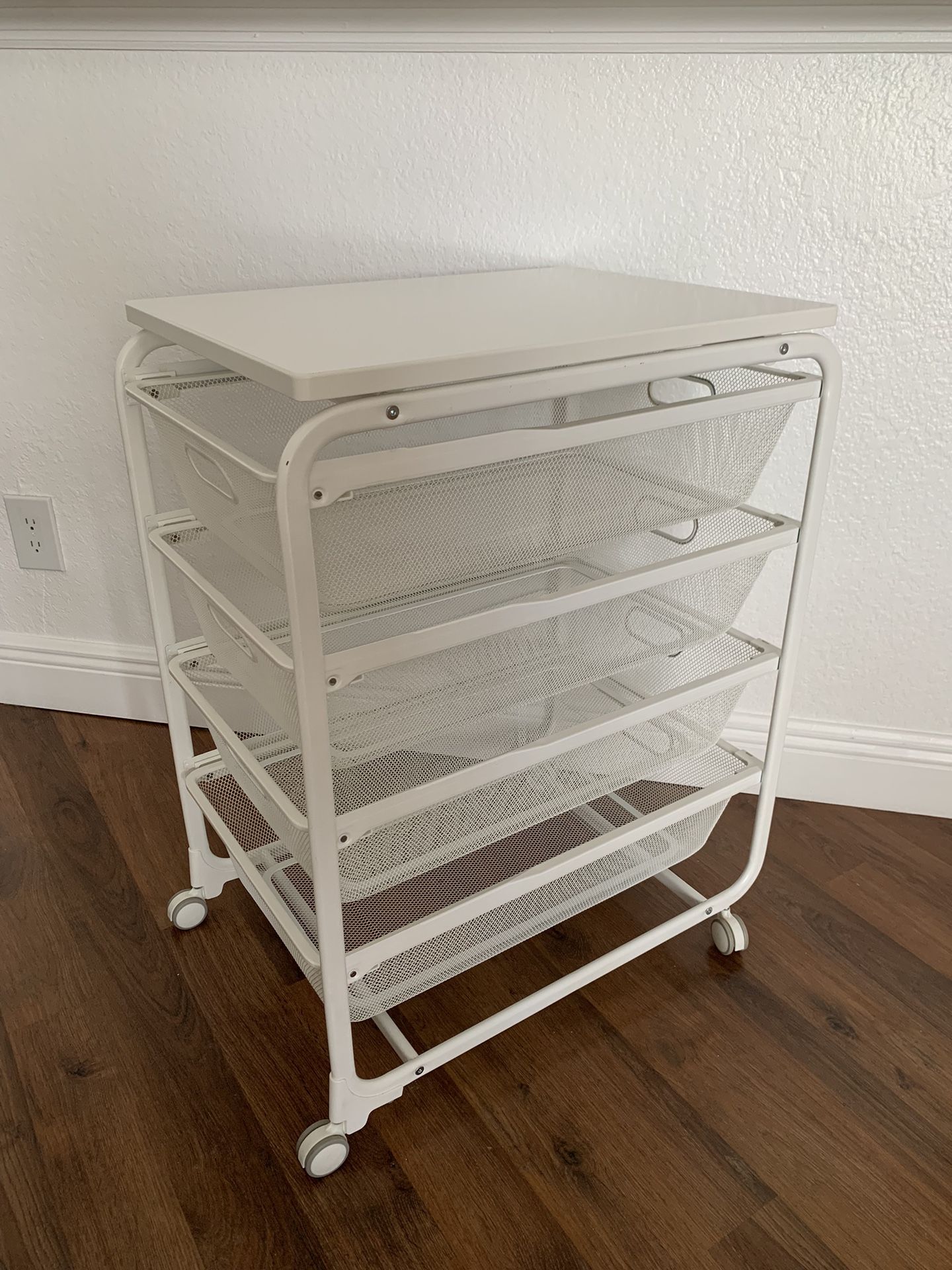 2-(two) Ikea ALGOT mesh drawers unit - metal frame and 4 metal