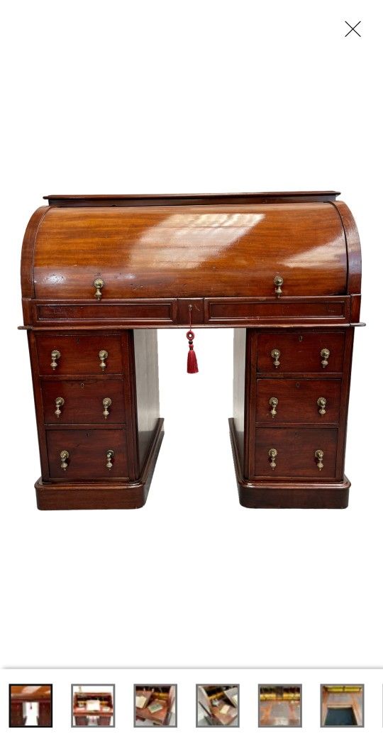 Victorian Cylinder Top Desk