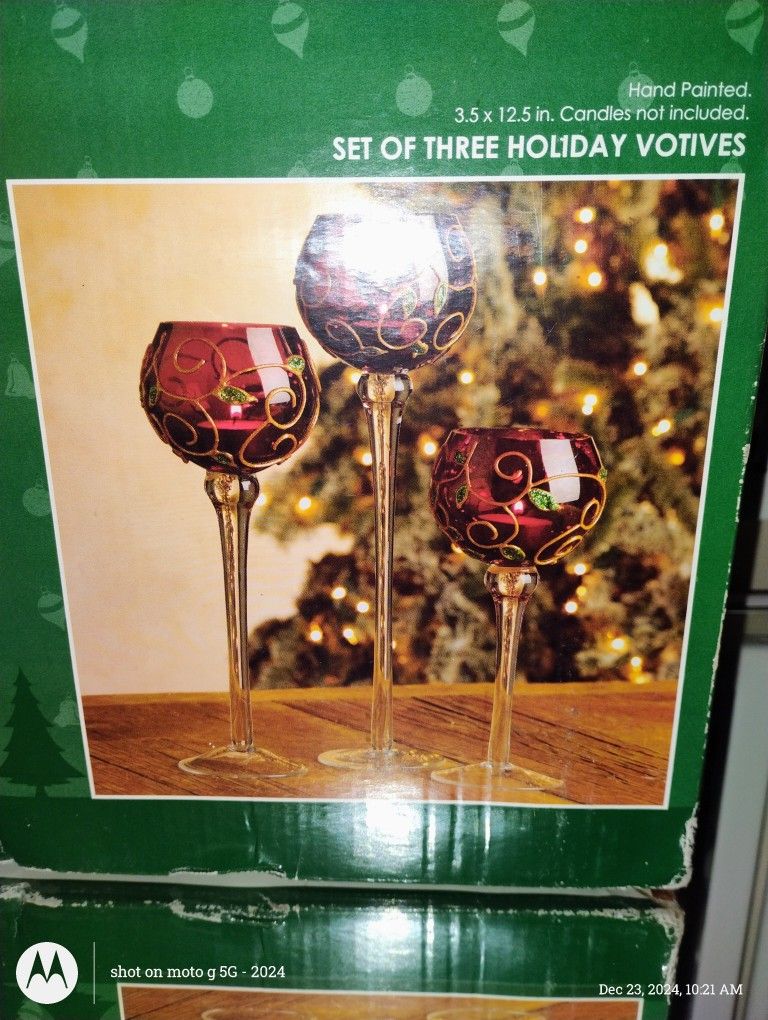 Glass Candle Holders