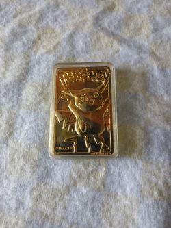 Gold  pikachu pokemon card(1999) P