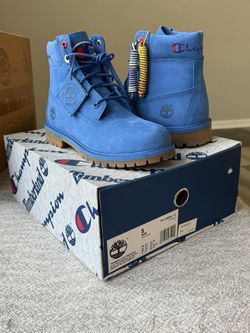 Timberland X champion Boots Bright Blue RARE  