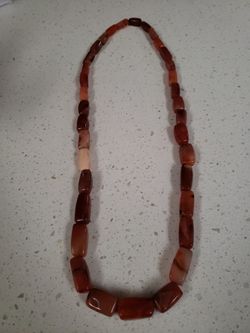 New Rectangular Authentic African Carnelian Bead  Necklace ⁶