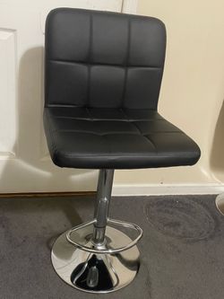 Adjustable leather bar stools