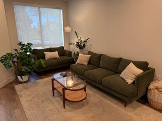 LUXURY TWO PIECE SOFA SET (GREEN)