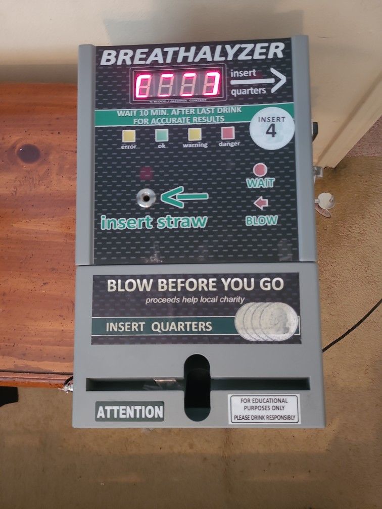 Breathalyzer vending machine /with Keys