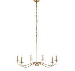 🔥Z-Lite Arrington Chandelier 6 Light 42" Chandelier Rubbed Brass Finish