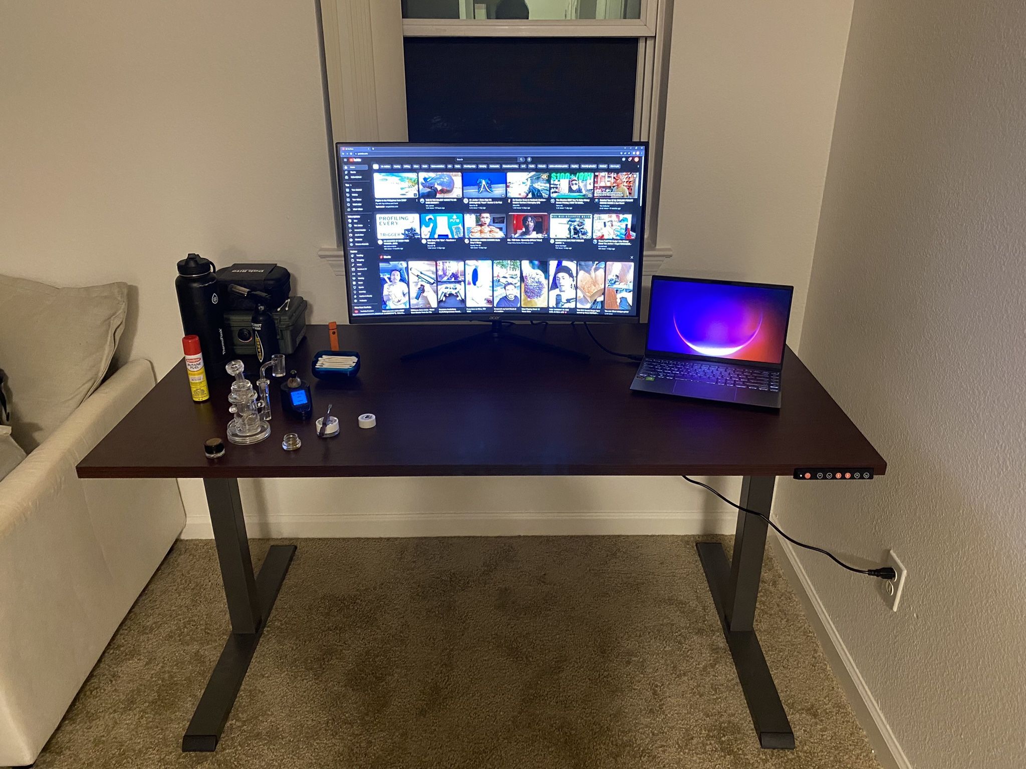 Monitor And Electric Standing Desk