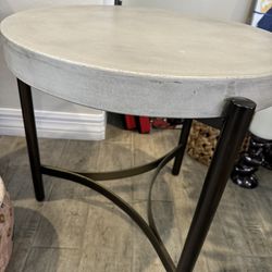 Modern Cement Coffee Table and End Table - 2 Pieces  